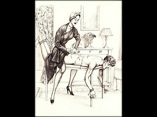 Spanking art Vintage