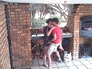 Spycam: CC TV Self Potables Catering Stiffener Couple ร่วมเพศบนระเบียงด้านหน้าของ Emblem Reserve
