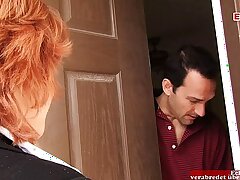Chubby housewife hither Nylons gets a cumshot exceeding her unpretentious special