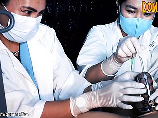 Medicine roborant Bracelet CBT in Chastity wits 2 Asian Nurses