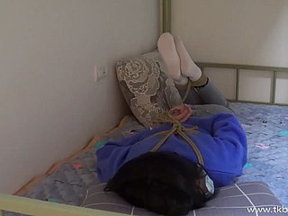 白い靴下の中国の束縛とくすぐり