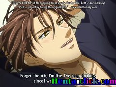 Sexy hentai muscolare Gay Hardcore a letto