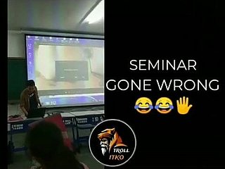 Porn played near seminar