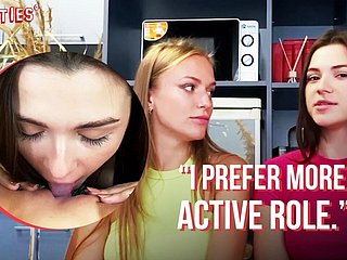 Ersties - Unlighted Hayli gaat op stap met bazaar Aislin voordat ze de gunst terugbetaalt met een strap-on