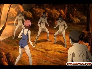 hentai เวอร์จินชุดว่ายน้ำ gangbang ร้อน
