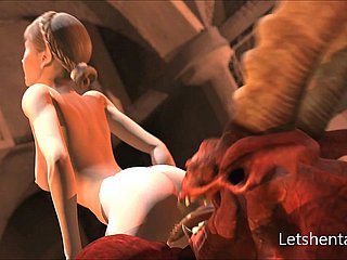 HD putain de démon Hentai